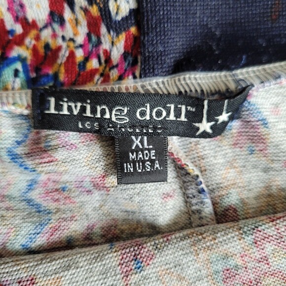 Living Doll Los Angeles Tribal Print Stretch  Maxi Skirt Size XL colorful - Picture 3 of 13